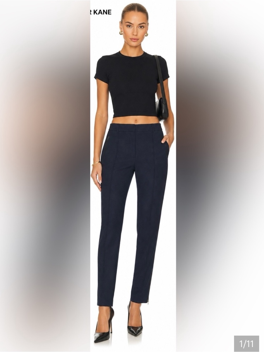 christopher kane blue wool pants trousers women